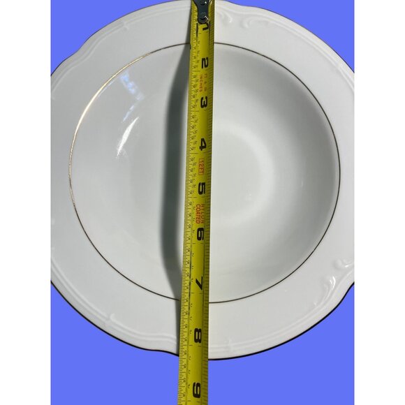 Southington By Baum Fine China Soup Bowls Golden Rhapsody Pattern 8.5"  Poland - Picture 5 of 9